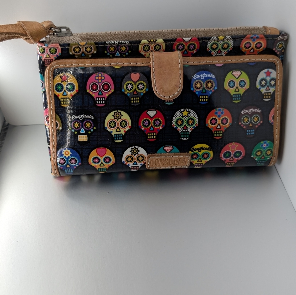 Consuela Wristlet Wallet And Tote Sugar Skull Pattern Set - Picture 4 of 16